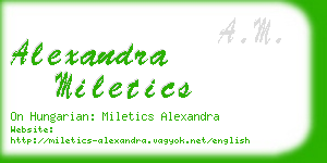 alexandra miletics business card